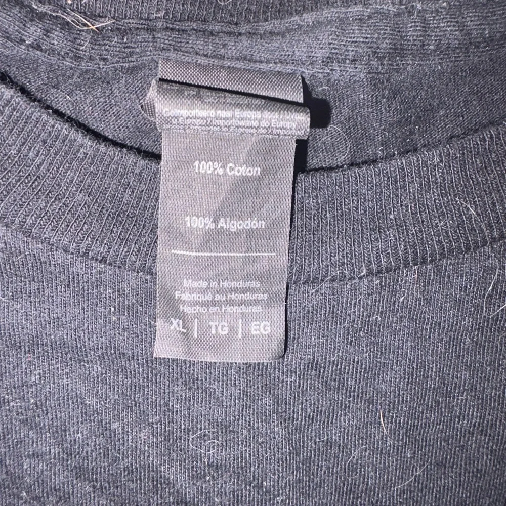 Black Graphic T-Shirt with White Print - Picture 4 of 4